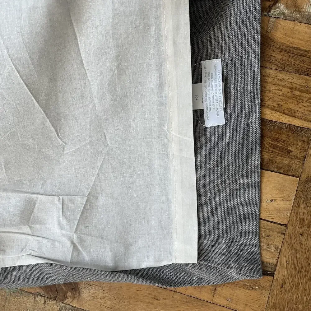 Restoration Hardware Textured European Linen Drape Curtain Panel 48.5x120